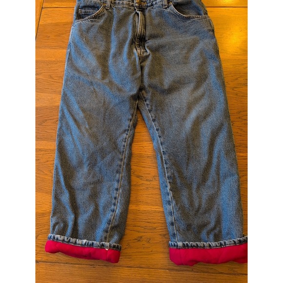 40Wx30L Wrangler Rugged Wear Men's Flannel Lined Winter Jeans Stone Wash - Picture 2 of 8